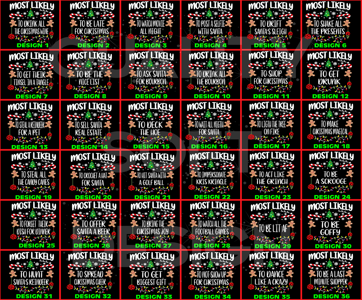 Matching Family Christmas Shirts, 540 Quotes Funny(SKU)