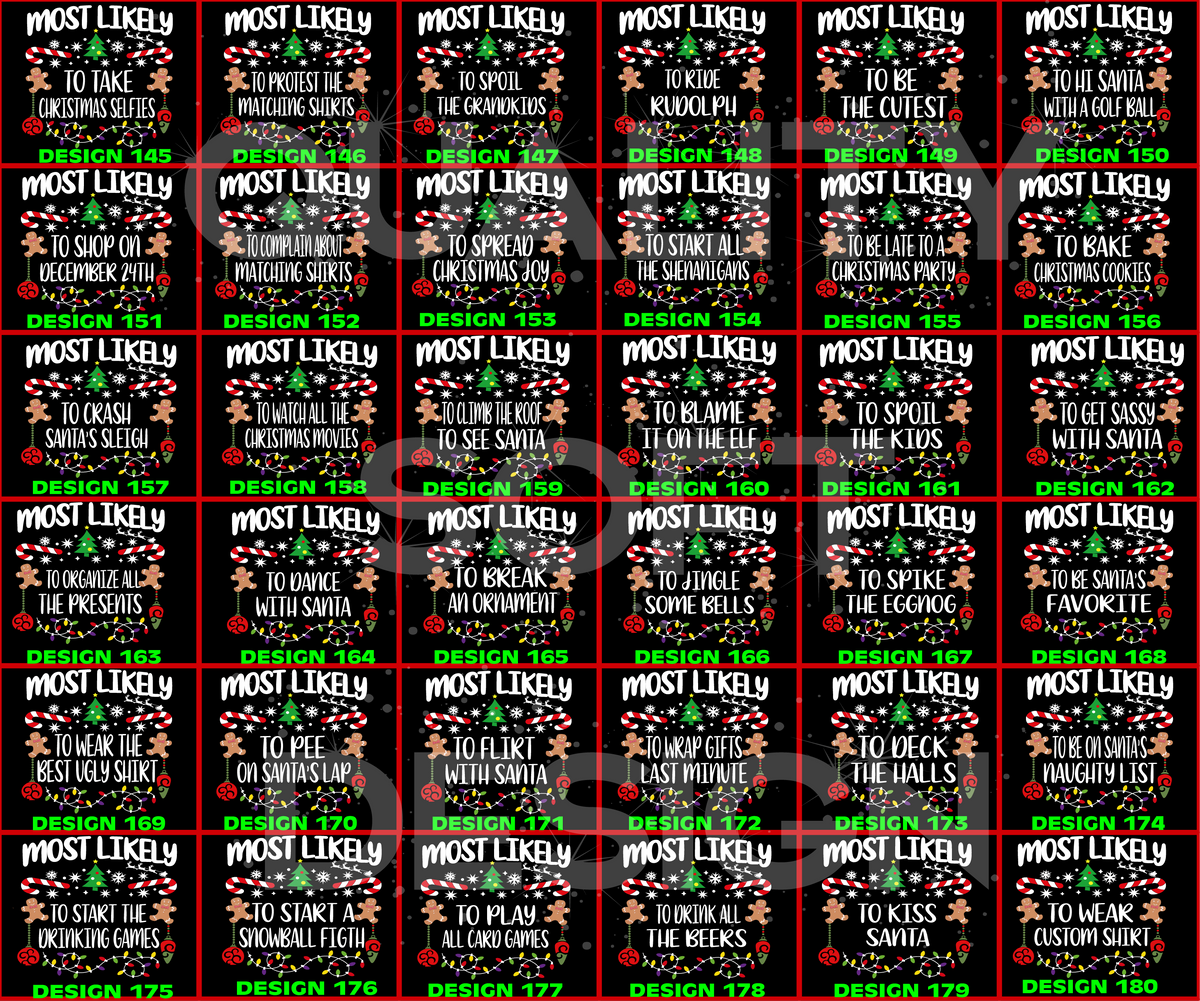 Matching Family Christmas Shirts, 540 Quotes Funny(SKU)
