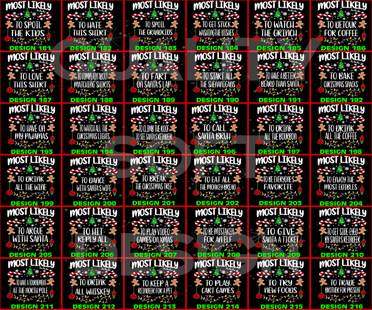 Matching Family Christmas Shirts, 540 Quotes Funny(SKU)