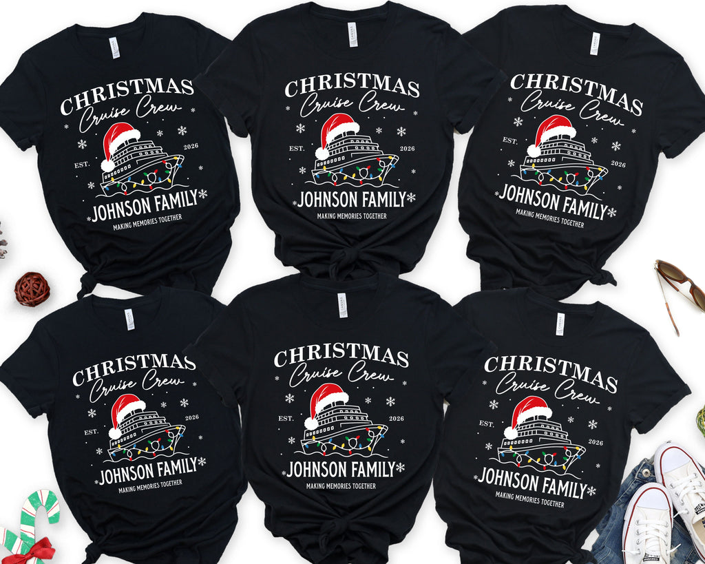 (Customizable)Christmas Cruise Crew Shirts, Cruisin family shirts(QS1517)