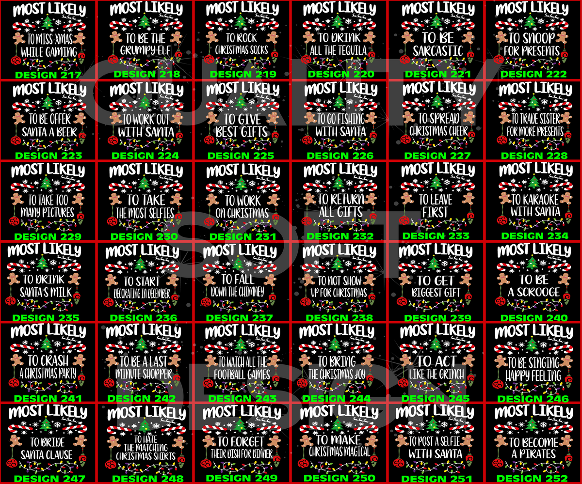 Matching Family Christmas Shirts, 540 Quotes Funny(SKU)