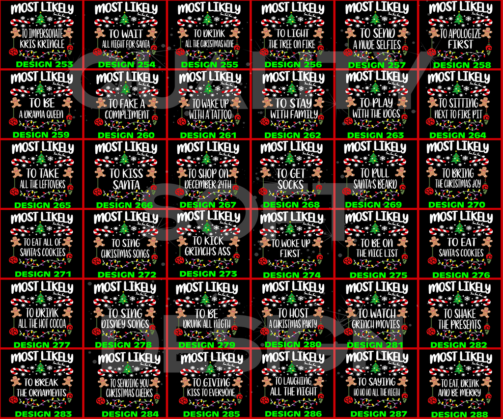 Matching Family Christmas Shirts, 540 Quotes Funny(SKU)