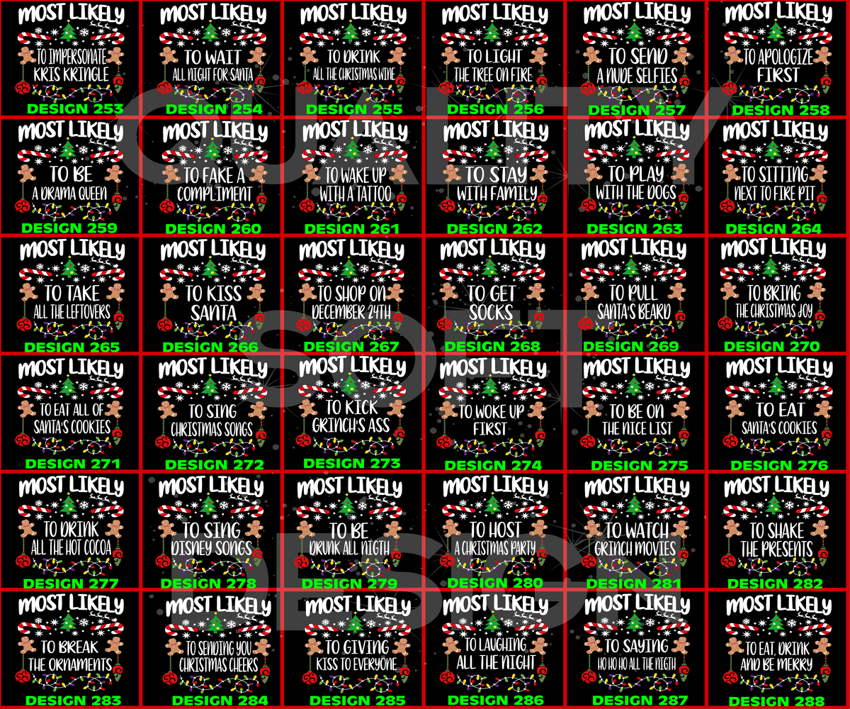 Matching Family Christmas Shirts, 540 Quotes Funny(SKU)