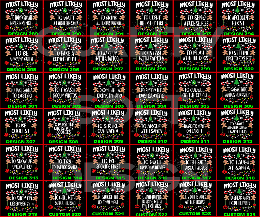 Matching Family Christmas Shirts, 540 Quotes Funny(SKU)