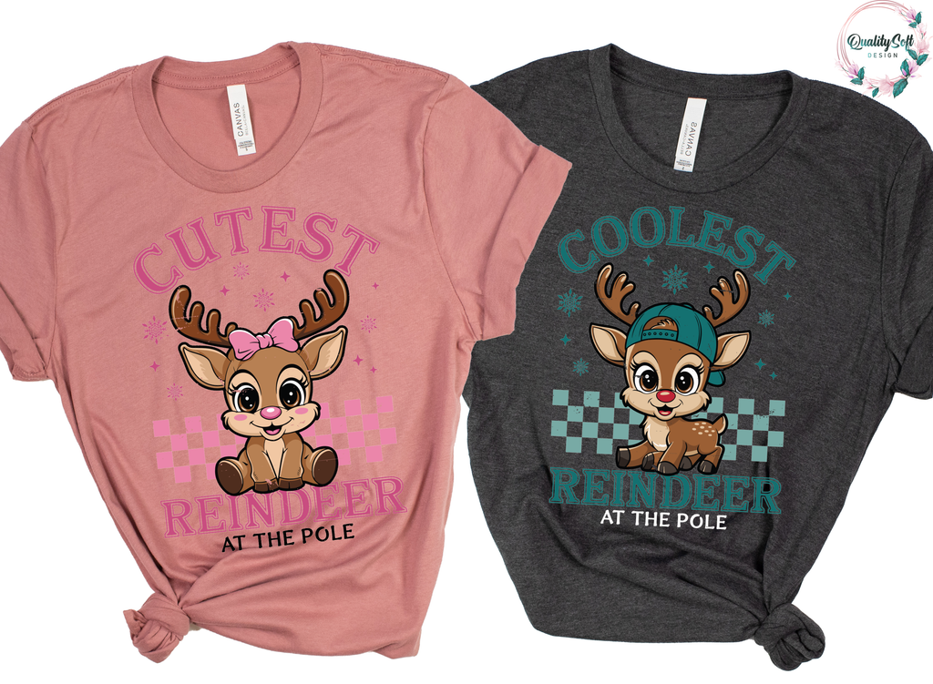 Coolest,Cutest Reindeer,Christmas Shirts(QS1149)