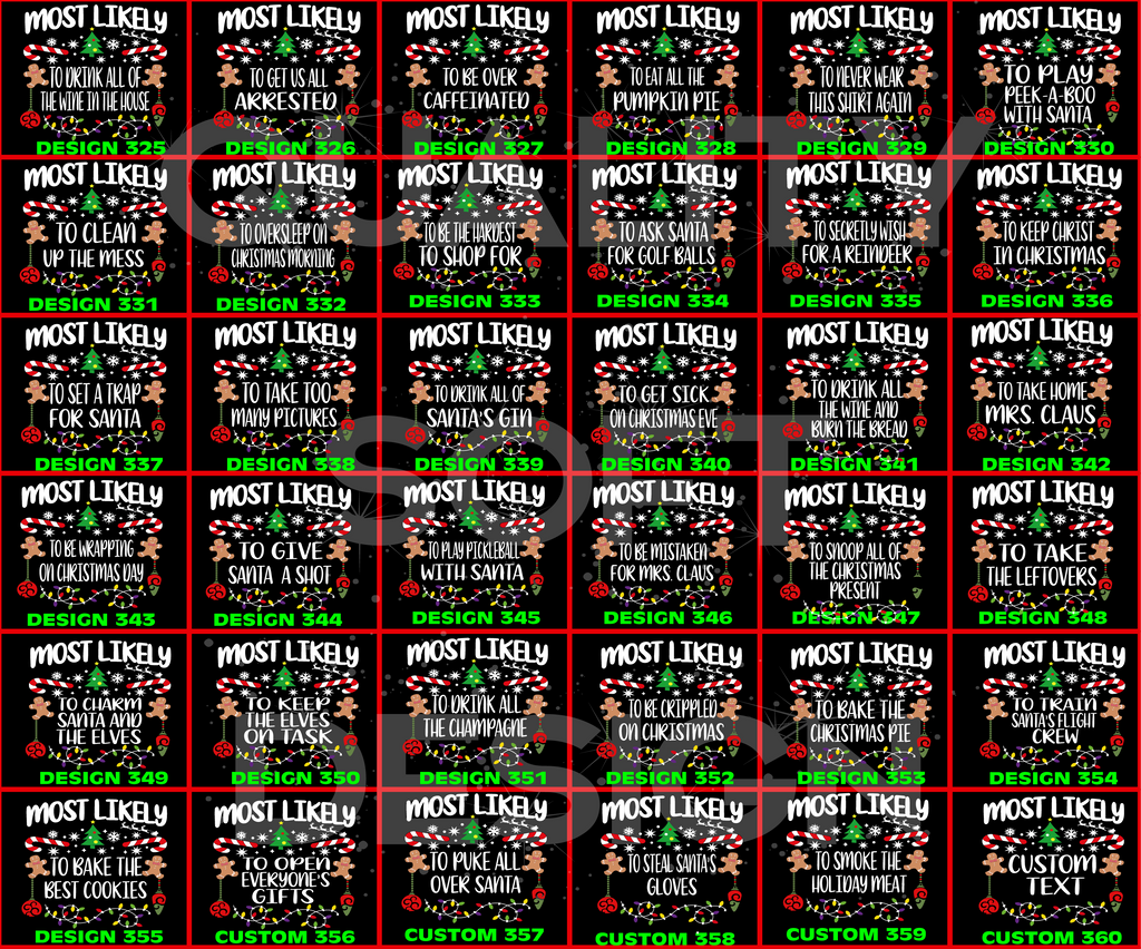 Matching Family Christmas Shirts, 540 Quotes Funny(SKU)