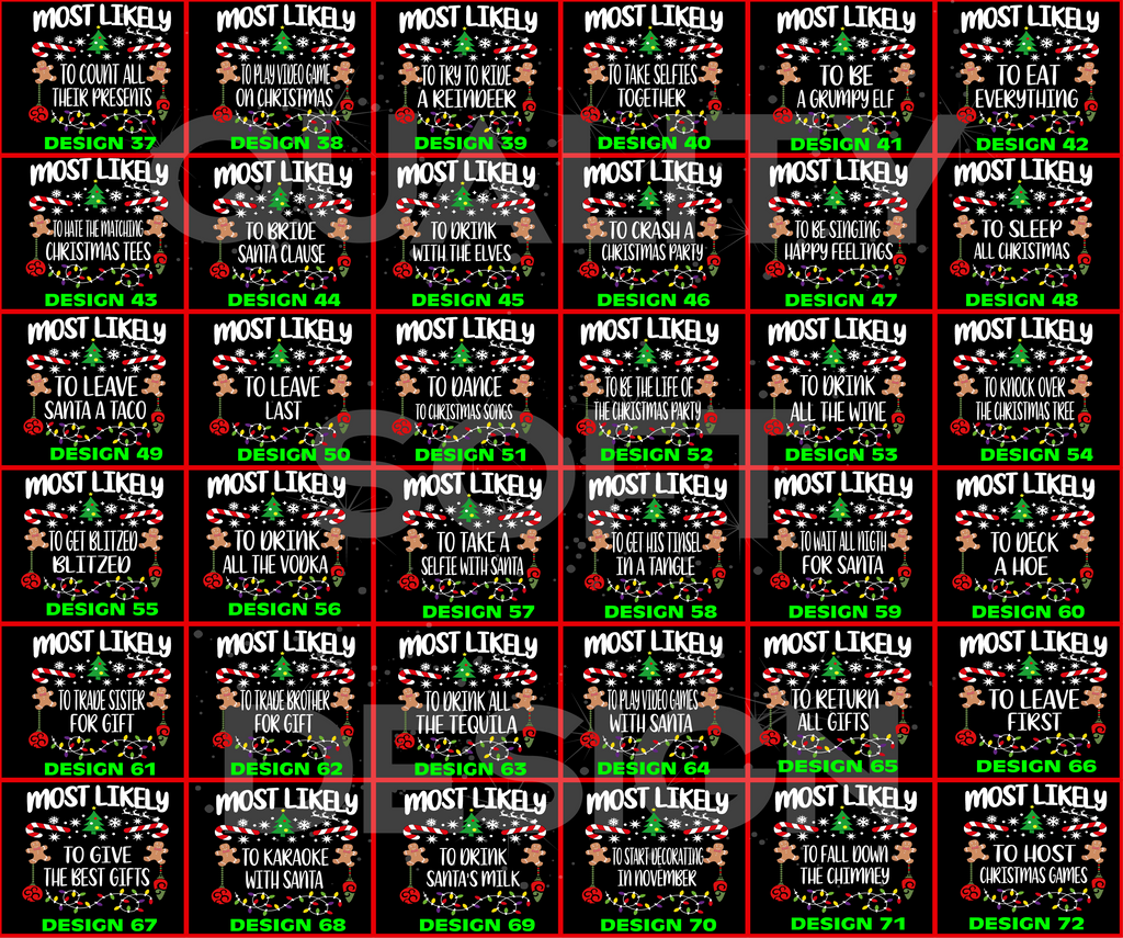 Matching Family Christmas Shirts, 540 Quotes Funny(SKU)