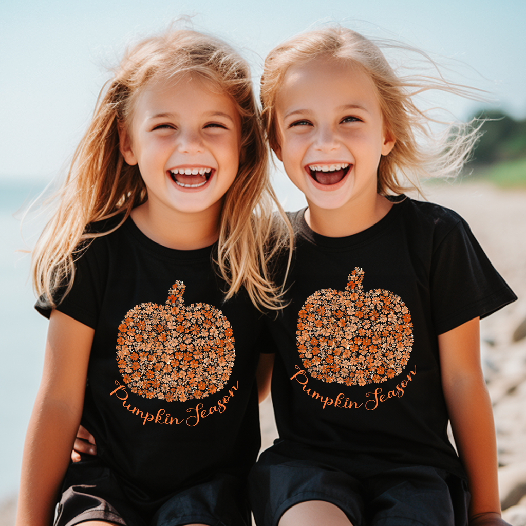 Flower Pumpkin,Fall Shirts(QS1009)