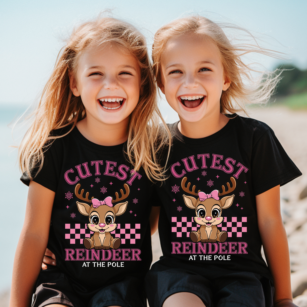 Coolest,Cutest Reindeer,Christmas Shirts(QS1149)