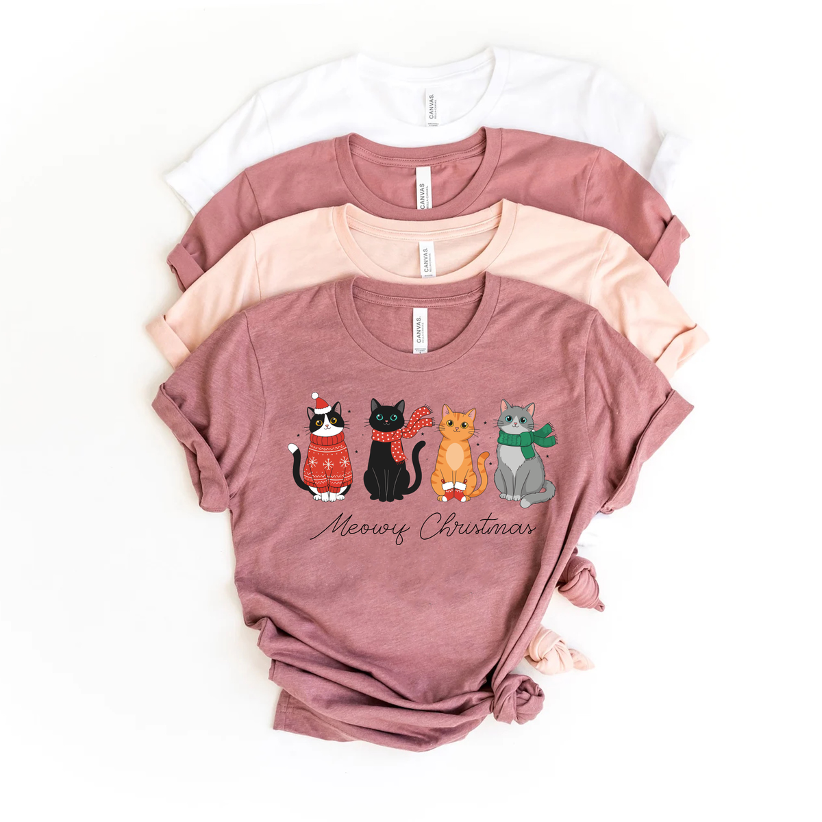 Meowy Cat,Christmas Shirts(QS1095)