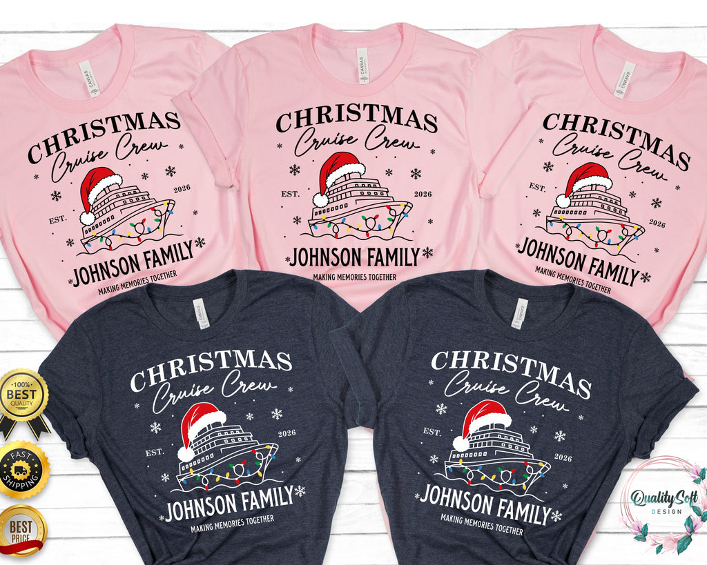 (Customizable)Christmas Cruise Crew Shirts, Cruisin family shirts(QS1517)