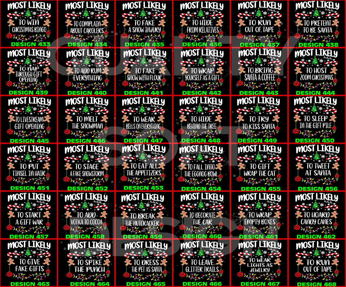 Matching Family Christmas Shirts, 540 Quotes Funny(SKU)