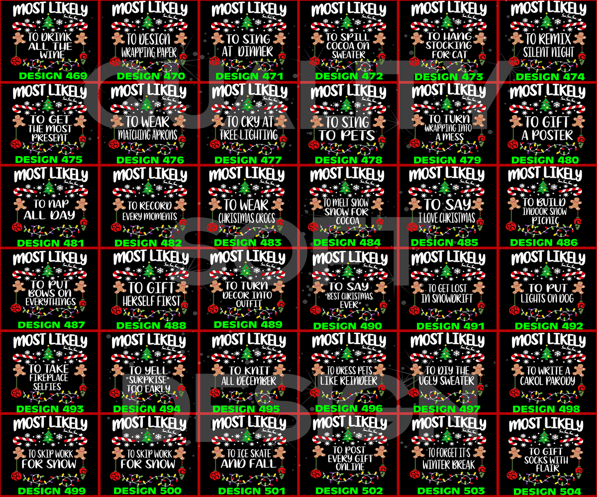 Matching Family Christmas Shirts, 540 Quotes Funny(SKU)