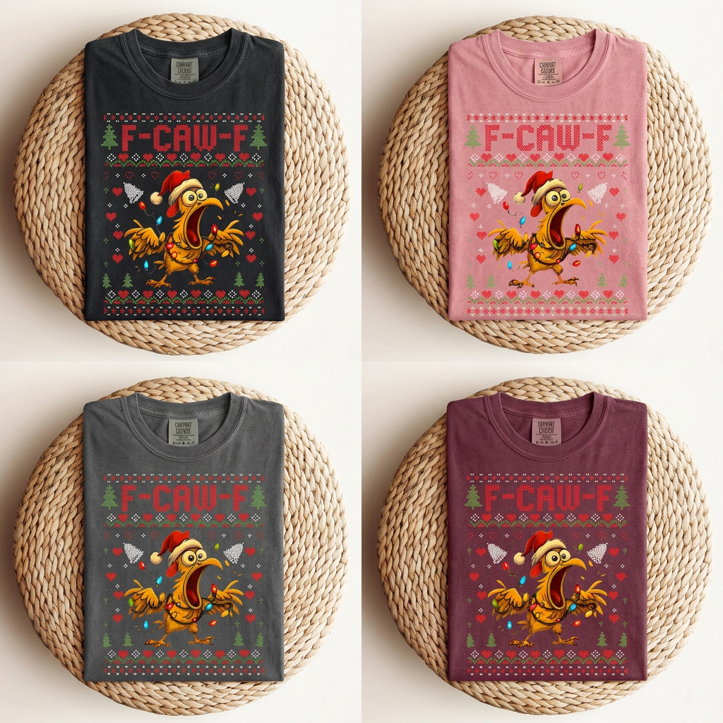 F-Caw Chicken,Christmas Shirts(QS1173)