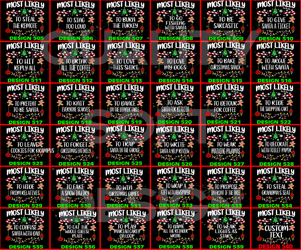 Matching Family Christmas Shirts, 540 Quotes Funny(SKU)