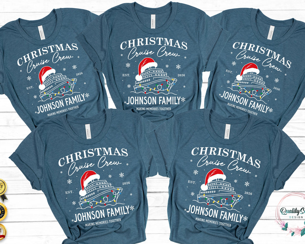 (Customizable)Christmas Cruise Crew Shirts, Cruisin family shirts(QS1517)