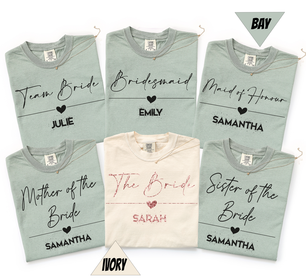 (Customizable)Wedding,Bridesmaid And Team Shirts(QS1418)
