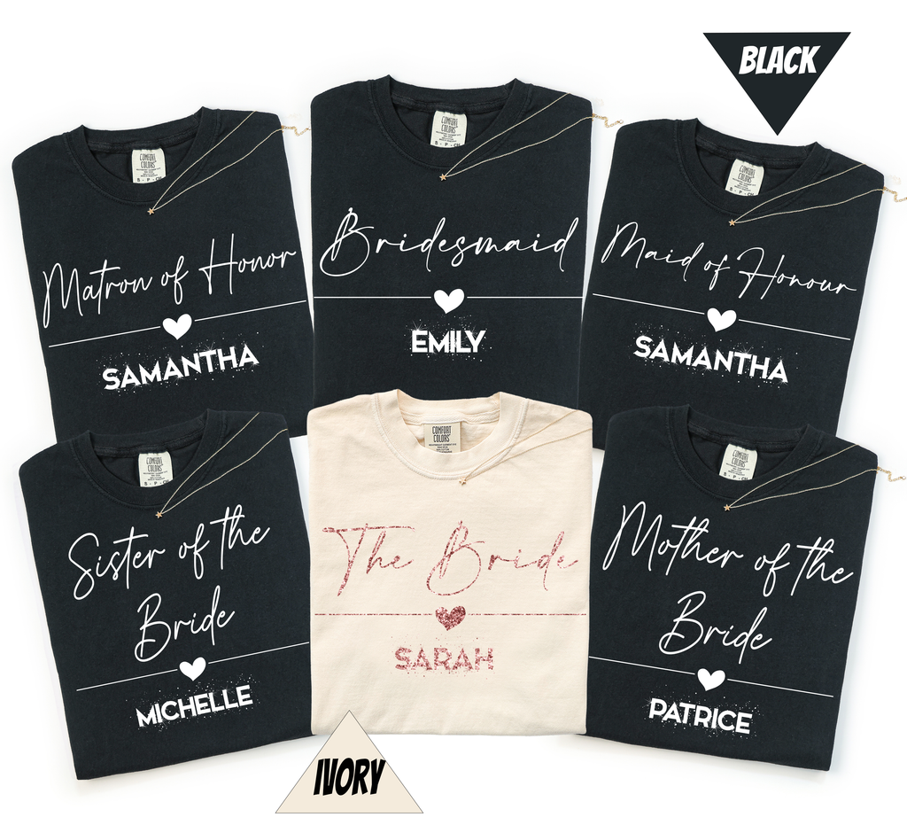 (Customizable)Wedding,Bridesmaid And Team Shirts(QS1418)