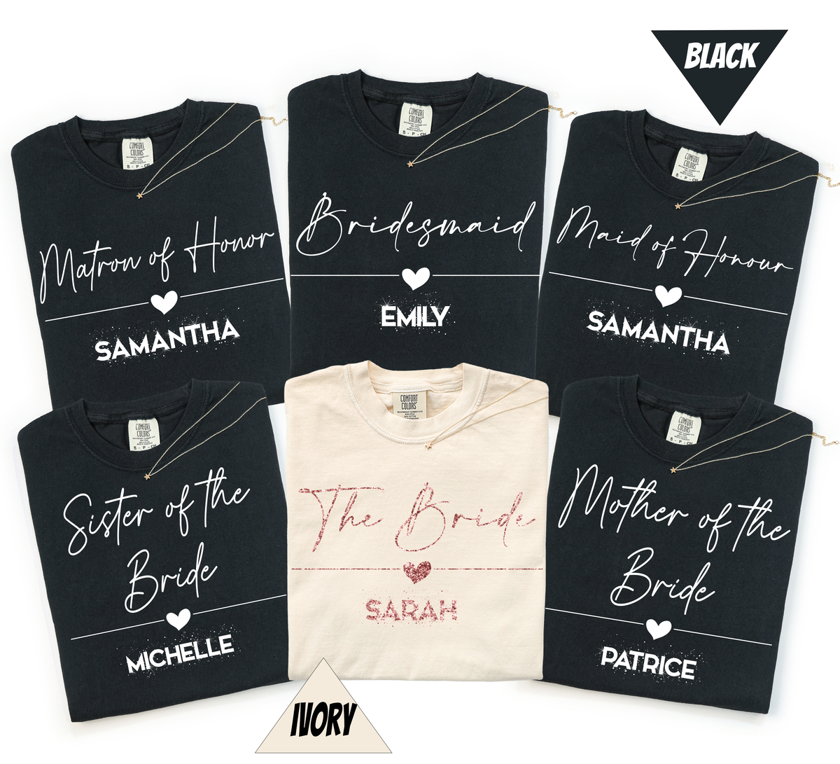(Customizable)Wedding,Bridesmaid And Team Shirts(QS1418)
