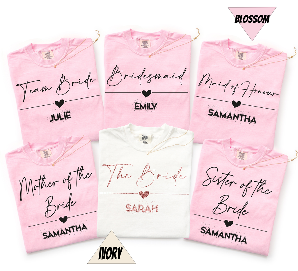 (Customizable)Wedding,Bridesmaid And Team Shirts(QS1418)