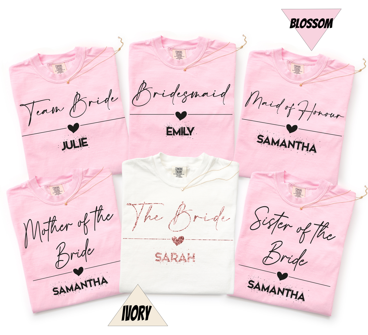 (Customizable)Wedding,Bridesmaid And Team Shirts(QS1418)