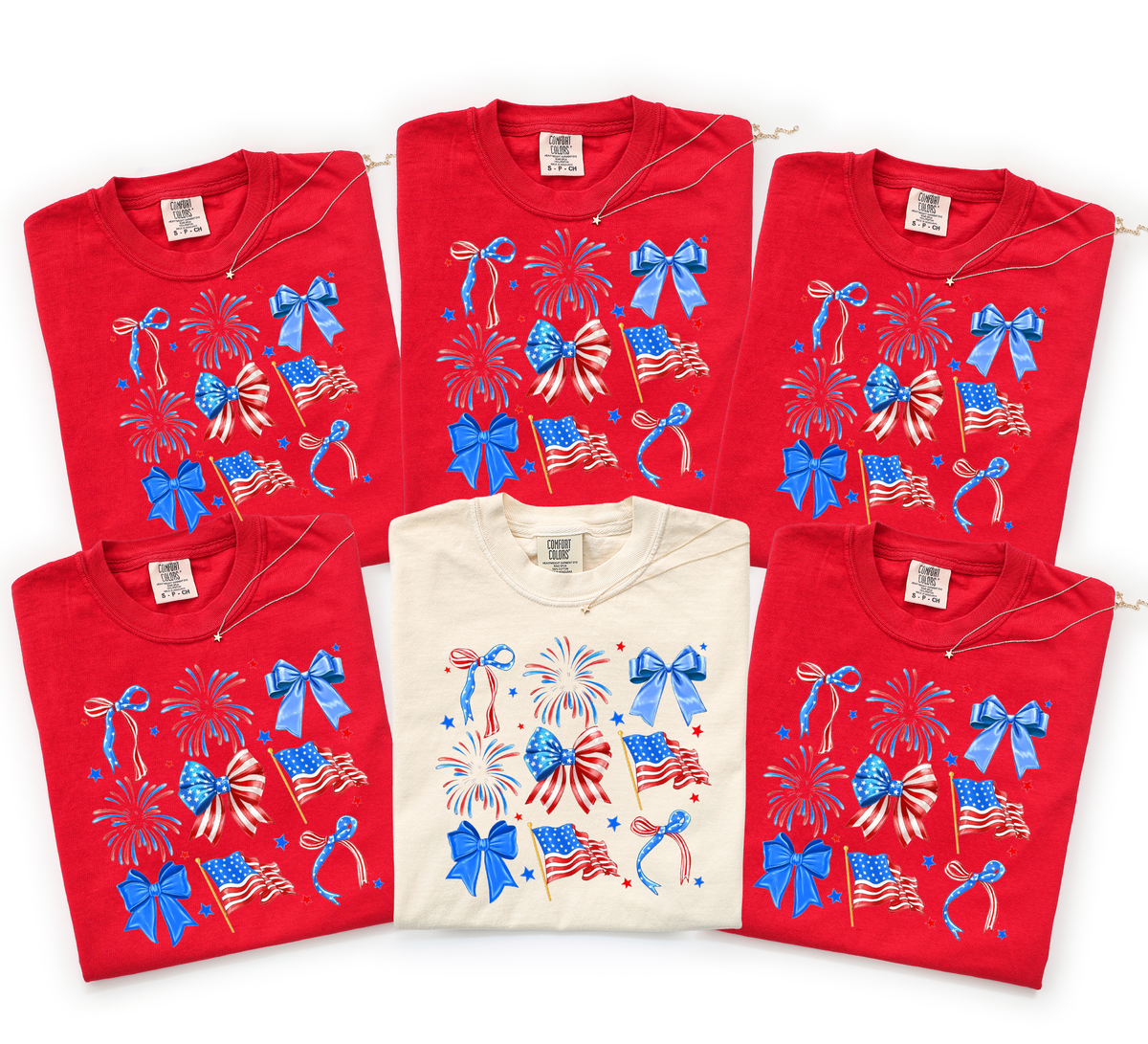 Flag,Fireworks,July 4th Shirts(QS1431)