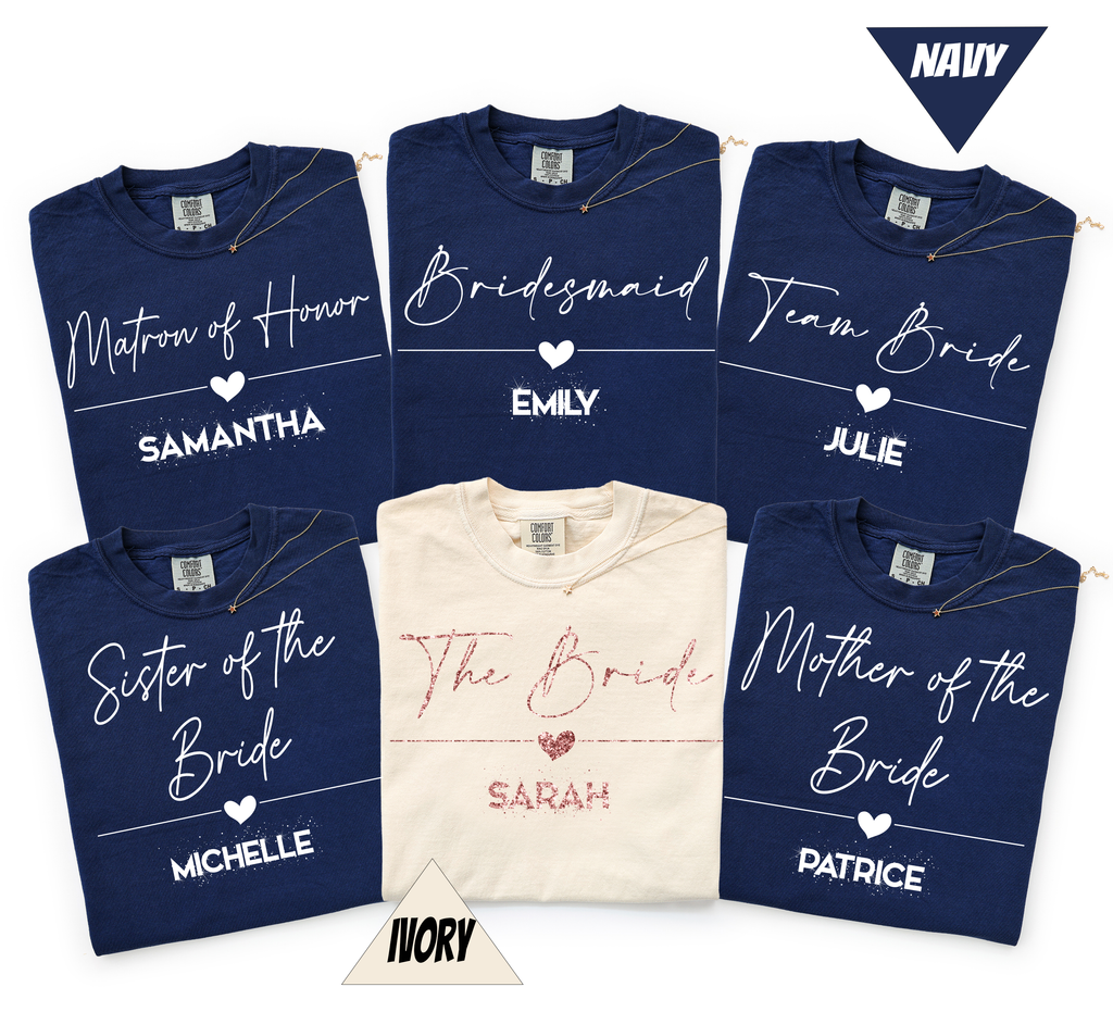 (Customizable)Wedding,Bridesmaid And Team Shirts(QS1418)