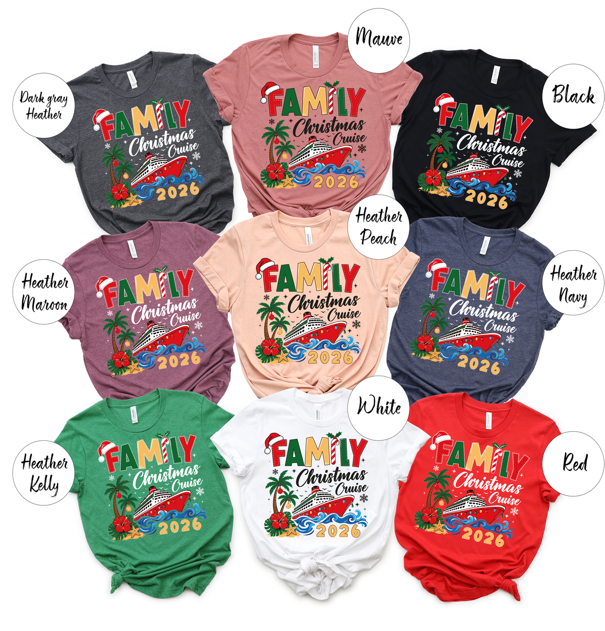 Christmas Cruise Crew 2026- 2027 Shirts, Cruisin family shirts(QS1521)