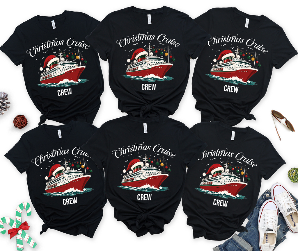 Christmas Cruise Crew Shirts, Cruisin family shirts, Cruise shirts (QS1494)