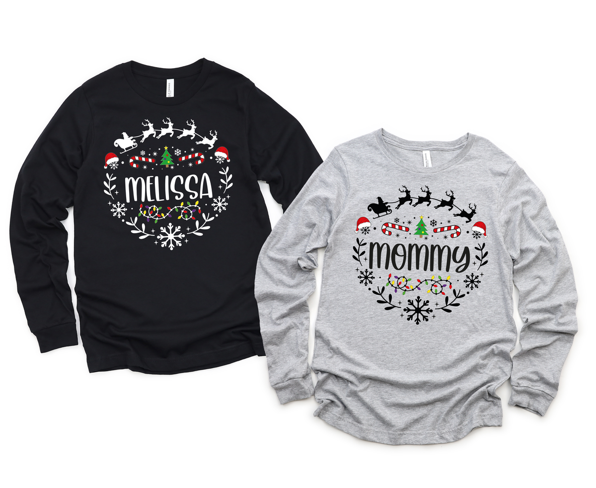 (Customizable) Christmas Family shirts, Christmas Name Shirts, Xmas shirt (QS1526)