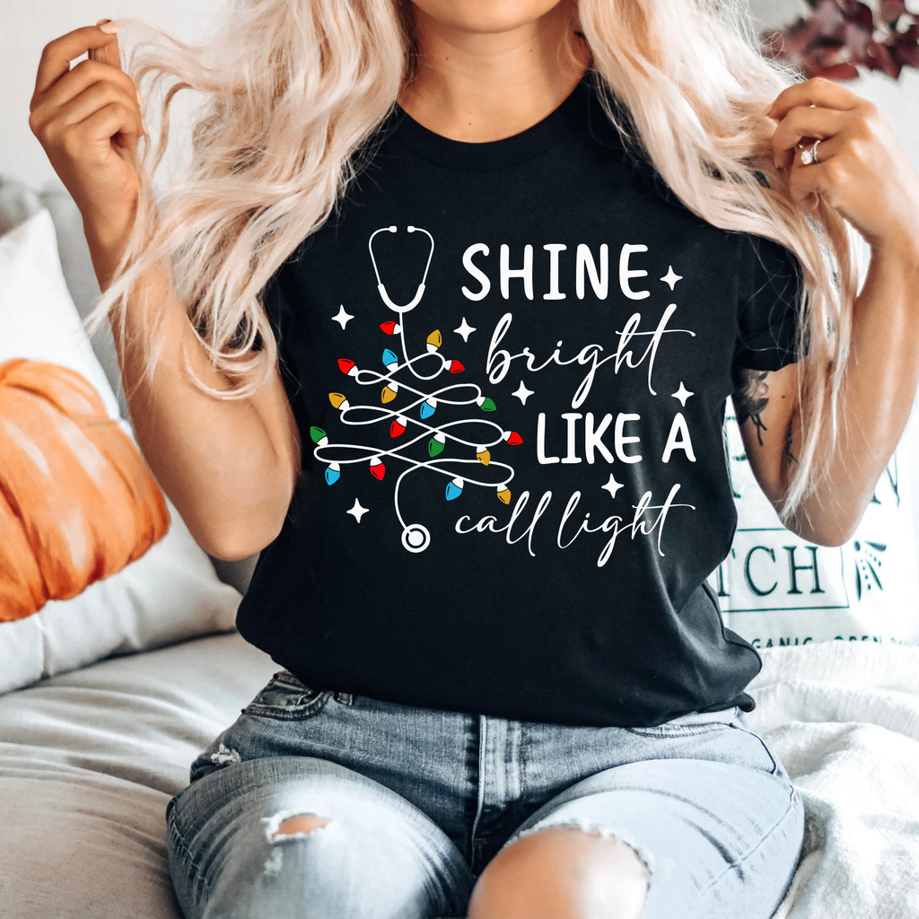 Shine Bright Nurse,Christmas Shirts(QS1133)