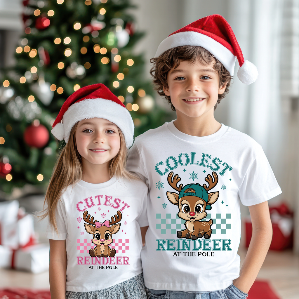 Coolest,Cutest Reindeer,Christmas Shirts(QS1149)