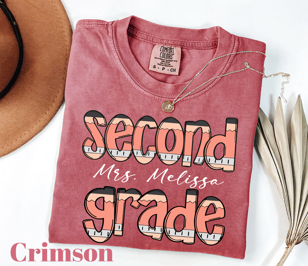 (Customizable)Second Grade,Teacher Name,School Shirts(QS969)