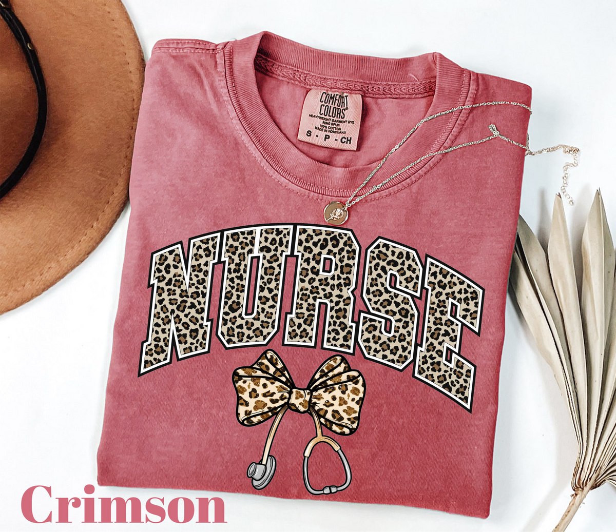 Cheetah Text Nurse,Work Shirts(QS1117)