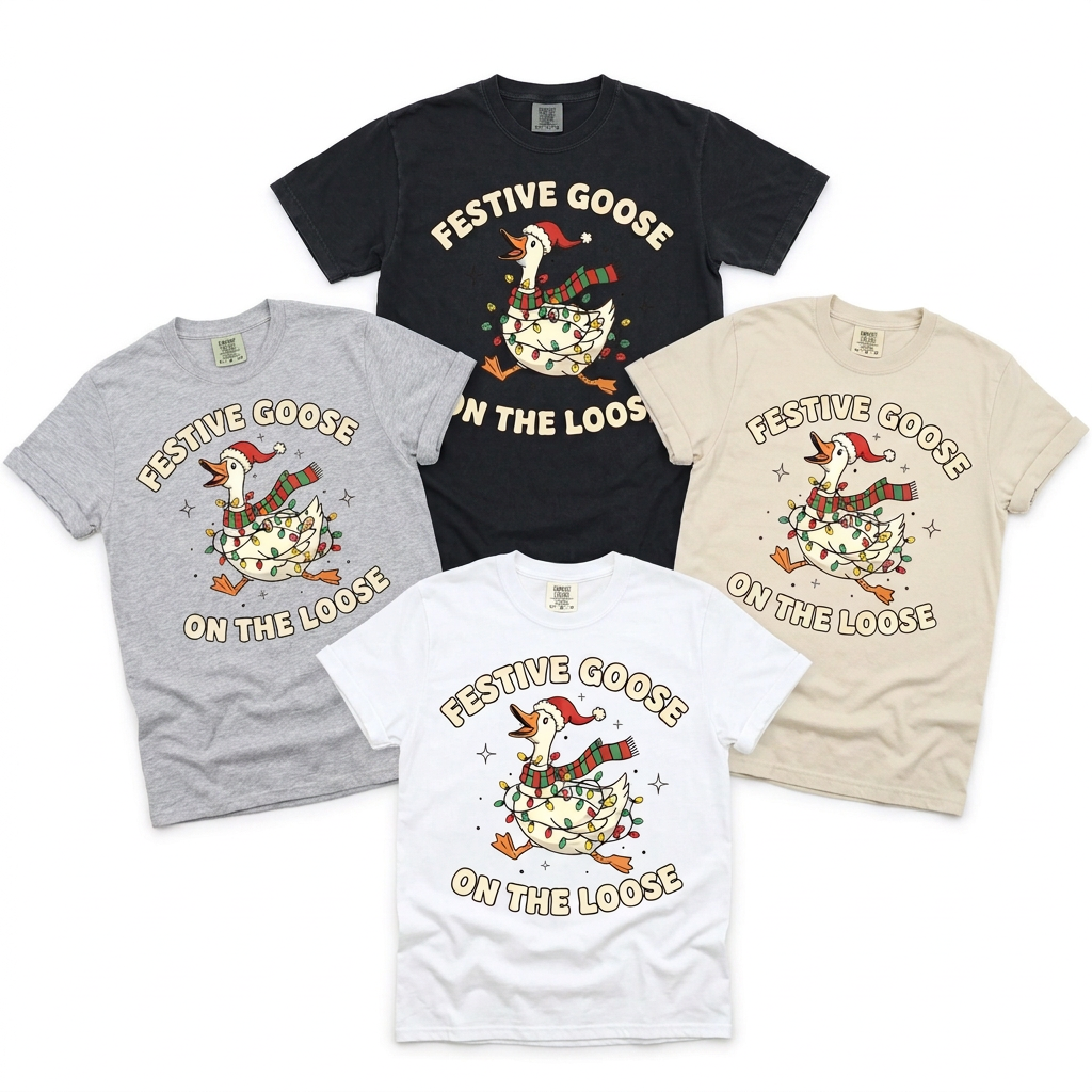 Festive Goose,Christmas Shirts(QS1174)