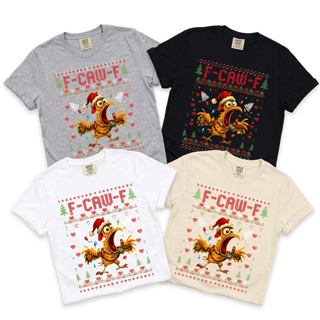 F-Caw Chicken,Christmas Shirts(QS1173)