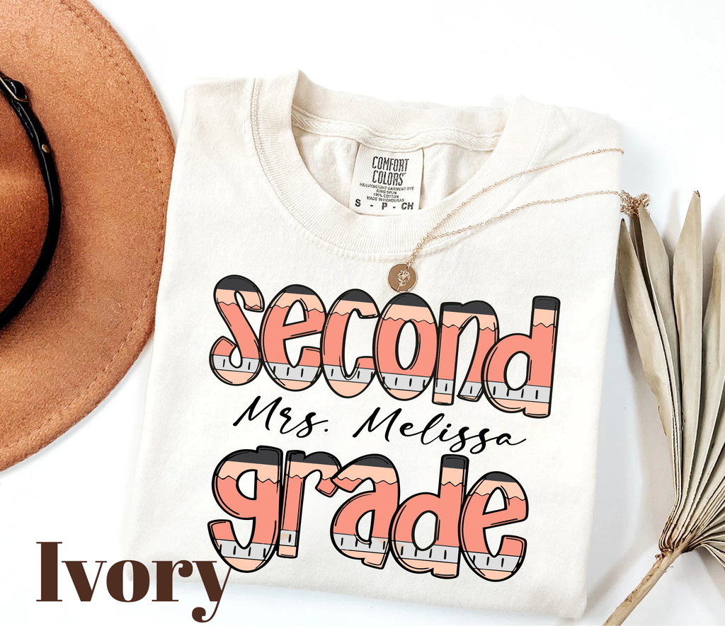 (Customizable)Second Grade,Teacher Name,School Shirts(QS969)