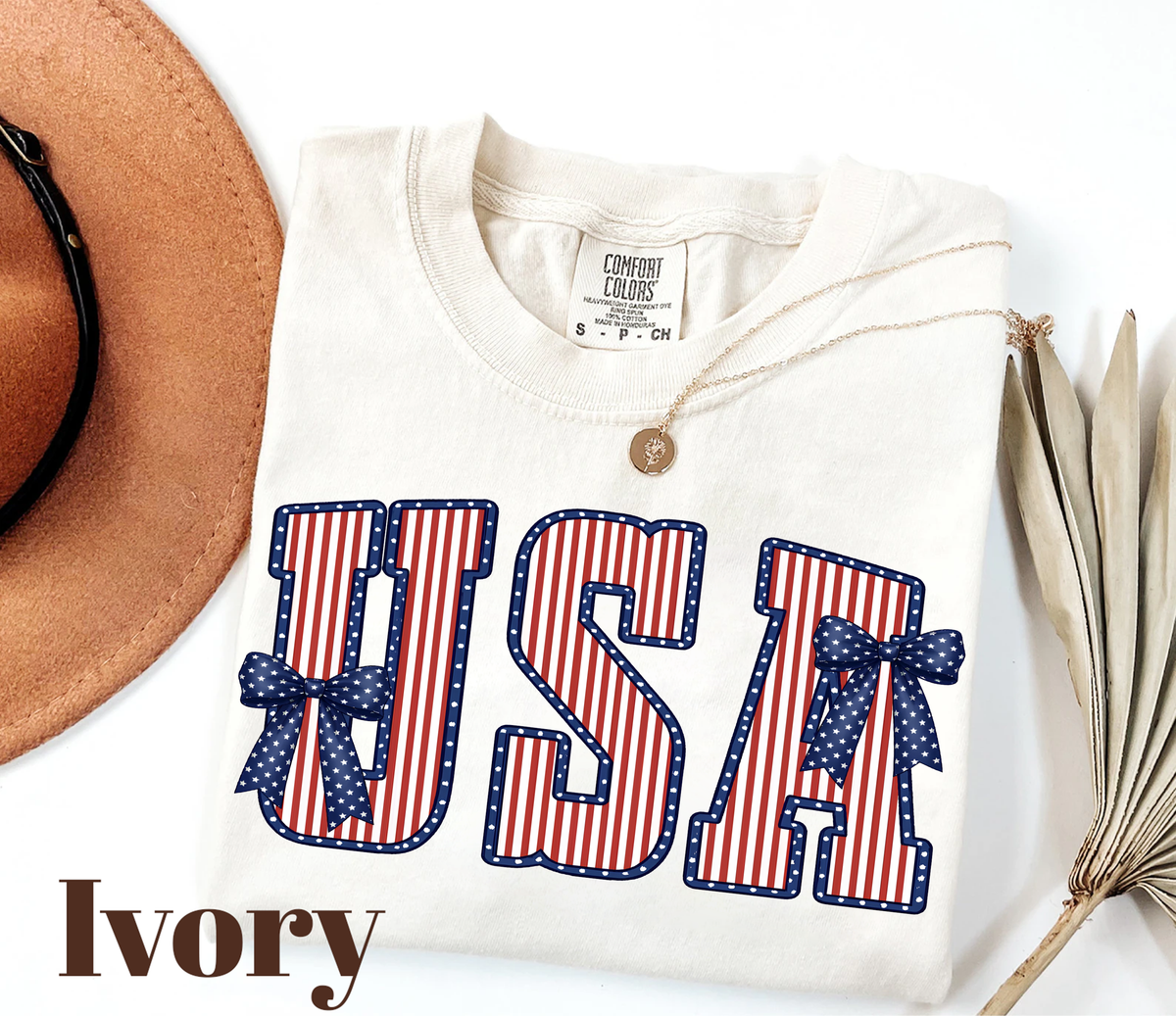 Ribbon and Flag,USA Striped Text(QS1398)