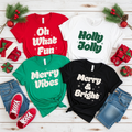(Customizable)Merry Sayings,Christmas Shirts(QS1113)