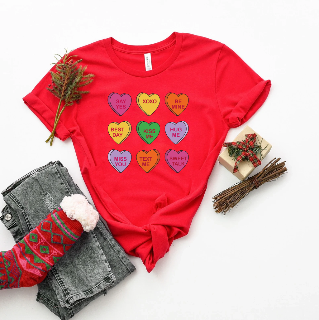 Valentines,Candy Heart Shirts(QS1218)