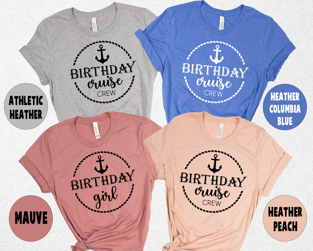 (Customizable)Cruise Birthday,Anchor Shirts(QS1322)