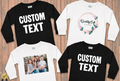 Unisex Toddler Rabbit Skin Long Sleeve Shirts, Custom Text/Logo, Personalized Design(3311)