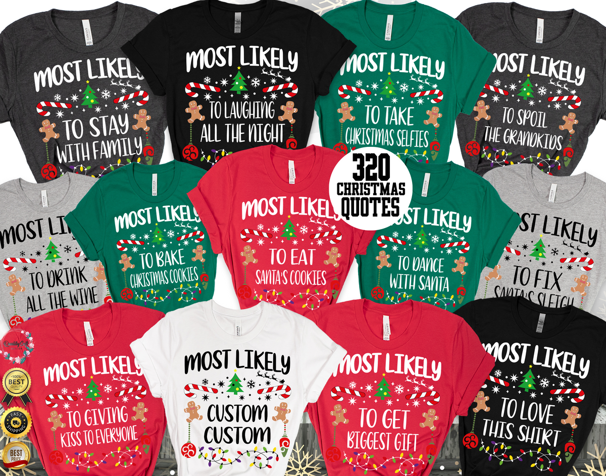 Matching Family Christmas Shirts, 540 Quotes Funny(SKU)