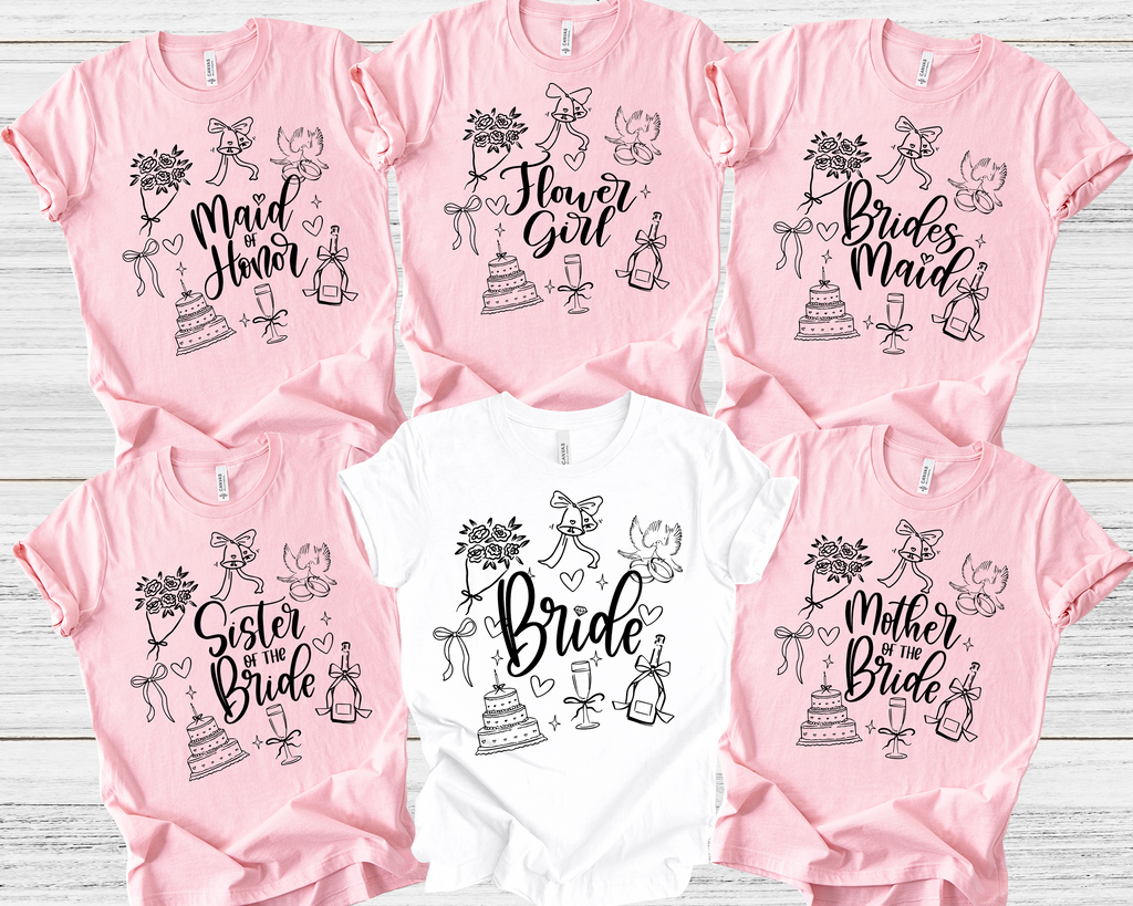 (Customizable)Family and Friends,Bride Shirts(QS1406)