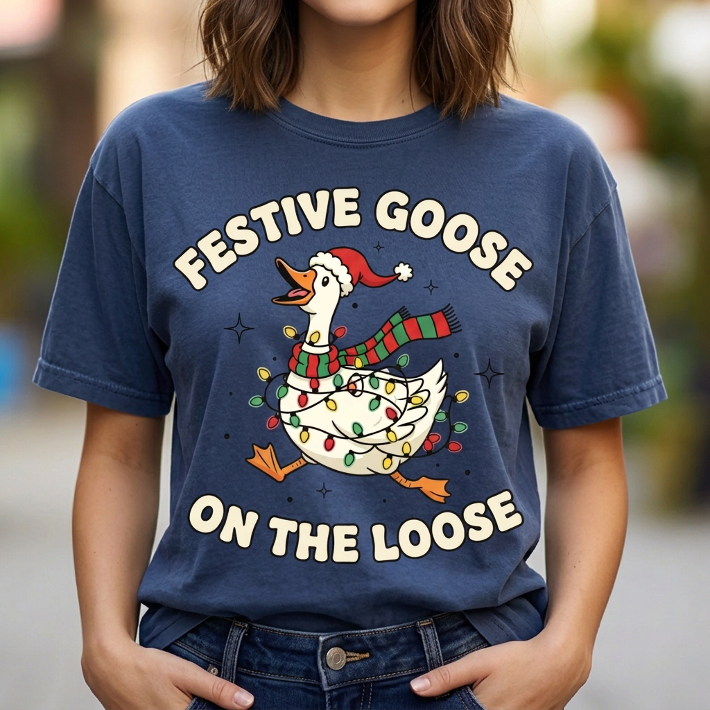 Festive Goose,Christmas Shirts(QS1174)