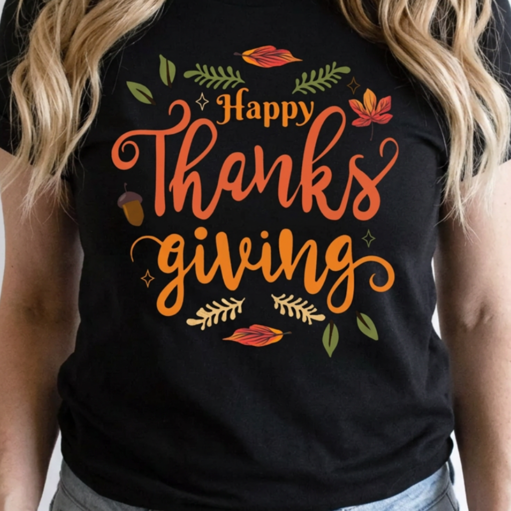 Happy Thanksgiving,Fall Shirts(QS1010)