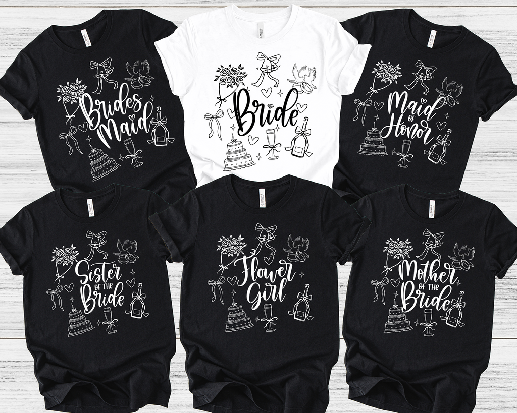 (Customizable)Family and Friends,Bride Shirts(QS1406)