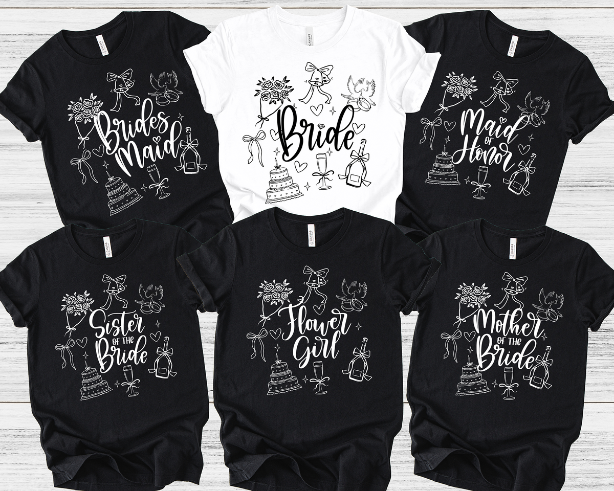 (Customizable)Family and Friends,Bride Shirts(QS1406)