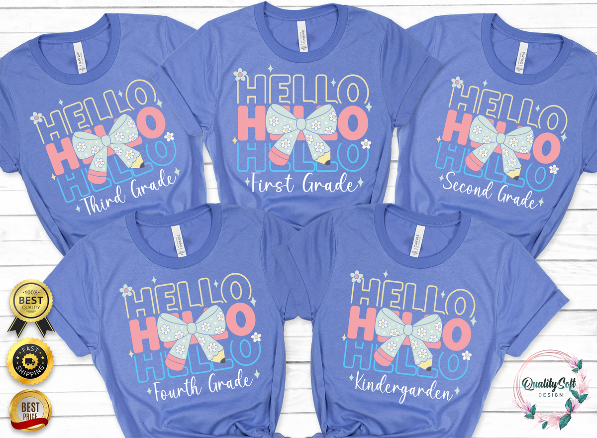 (Customizable)Girl, Hello,School Shirts(QS957)