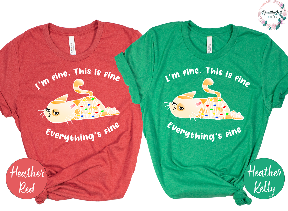 Im Fine Cat,Funny Shirts(QS1178)